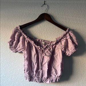 Love Tree Lilac Off-Shoulder Blouse